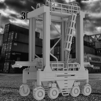 Container Overhead - Container - Custom Sculptures 3D Printed in Clear Resin