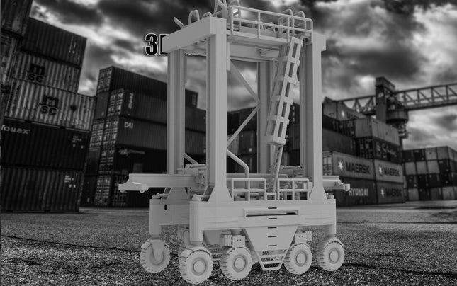 Container Overhead - Container - Custom Sculptures 3D Printed in Clear Resin