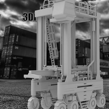 Container Overhead - Container - Custom Sculptures 3D Printed in Clear Resin