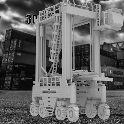 Container Overhead - Container - Custom Sculptures 3D Printed in Clear Resin