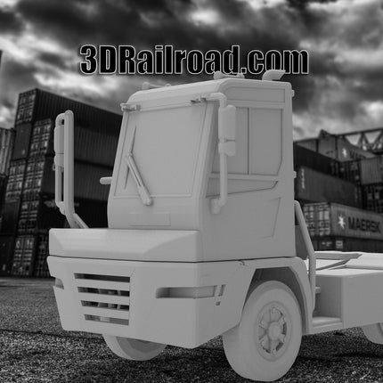 Container YT Tractor - Container - Custom Sculptures 3D Printed in Clear Resin