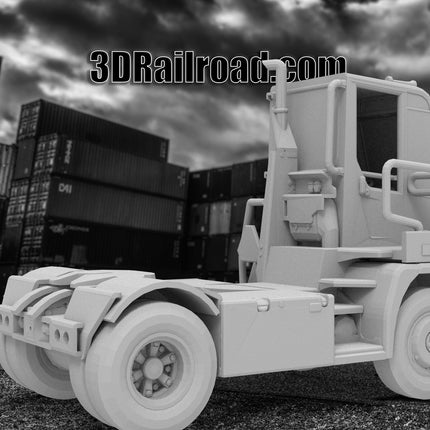 Container YT Tractor - Container - Custom Sculptures 3D Printed in Clear Resin