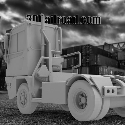 Container YT Tractor - Container - Custom Sculptures 3D Printed in Clear Resin