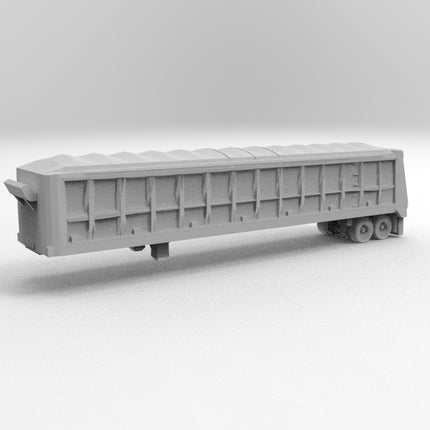 End Dumper - Semi Trailer - Custom Sculptures 3D Printed in Grey Resin
