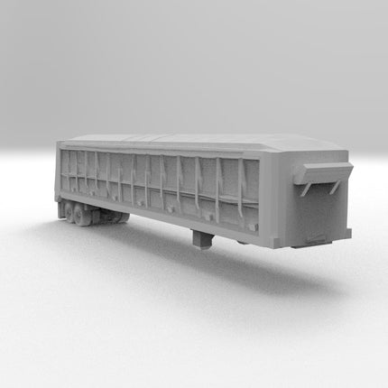 End Dumper - Semi Trailer - Custom Sculptures 3D Printed in Grey Resin