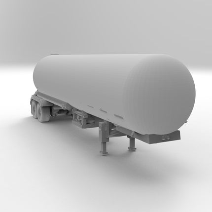 LNG Tanker - Semi Trailer - Custom Sculptures 3D Printed in Grey Resin