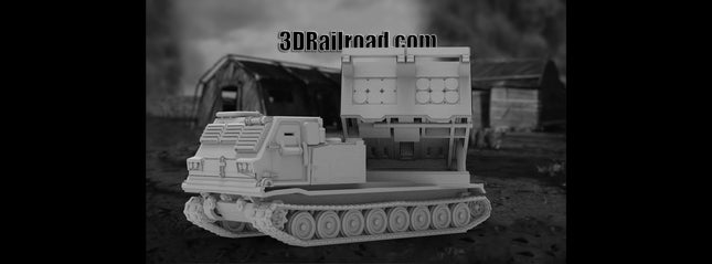 Oshkosh MRLS - Military - Custom Sculptures 3D Printed in Grey Resin