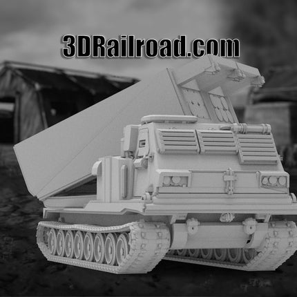 Oshkosh MRLS - Military - Custom Sculptures 3D Printed in Grey Resin