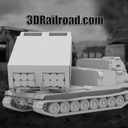 Oshkosh MRLS - Military - Custom Sculptures 3D Printed in Grey Resin