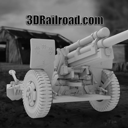 M105 Stowed - Military - Custom Sculptures 3D Printed in Grey Resin