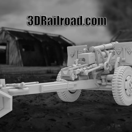 M105 Stowed - Military - Custom Sculptures 3D Printed in Grey Resin