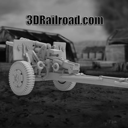 M105 Stowed - Military - Custom Sculptures 3D Printed in Grey Resin