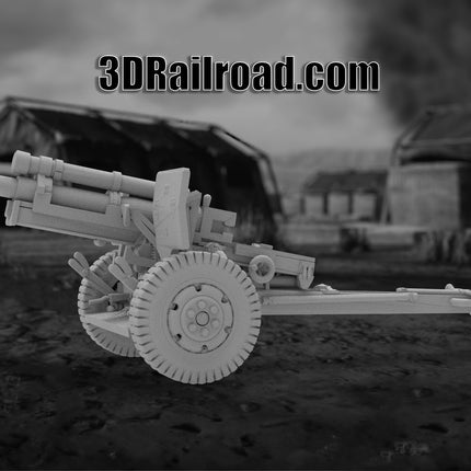 M105 Stowed - Military - Custom Sculptures 3D Printed in Grey Resin