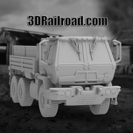 M1083 Cargo Open - Military - Custom Sculptures 3D Printed in Grey Resin