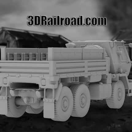 M1083 Cargo Open - Military - Custom Sculptures 3D Printed in Grey Resin