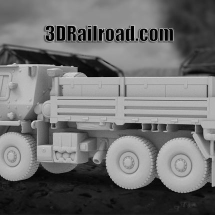 M1083 Cargo Open - Military - Custom Sculptures 3D Printed in Grey Resin
