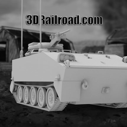 M114A - Military - Custom Sculptures 3D Printed in Grey Resin