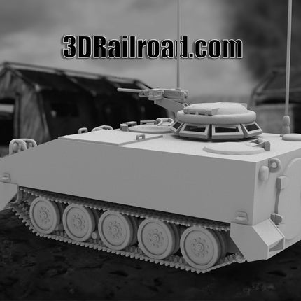M114A - Military - Custom Sculptures 3D Printed in Grey Resin
