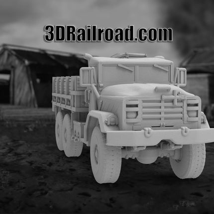 M939 Cargo Top Off - Military - Custom Sculptures 3D Printed in Grey Resin