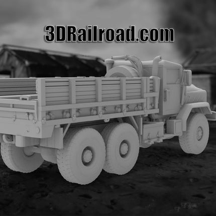 M939 Cargo Top Off - Military - Custom Sculptures 3D Printed in Grey Resin