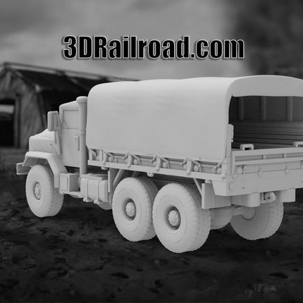 M939 Cargo Top On - Military - Custom Sculptures 3D Printed in Grey Resin