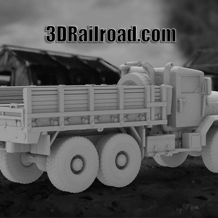 M939 Cargo Open - Military - Custom Sculptures 3D Printed in Grey Resin