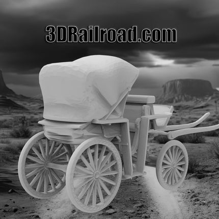 Carriage Small - Custom Sculptures 3D Printed in Grey Resin