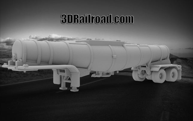 Deep Well - Semi Trailer - Custom Sculptures 3D Printed in Grey Resin