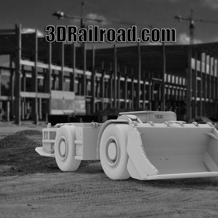 Tunnel Front Loader - Mining - Custom Sculptures 3D Printed in Clear Resin