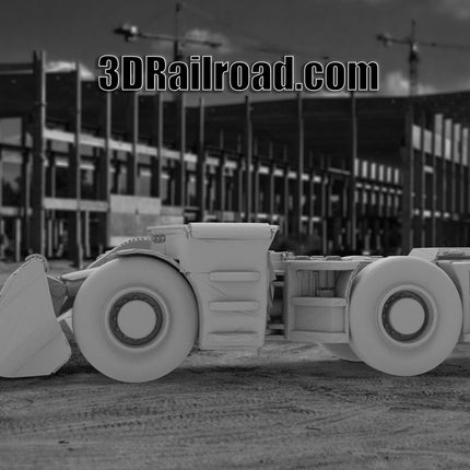 Tunnel Front Loader - Mining - Custom Sculptures 3D Printed in Clear Resin