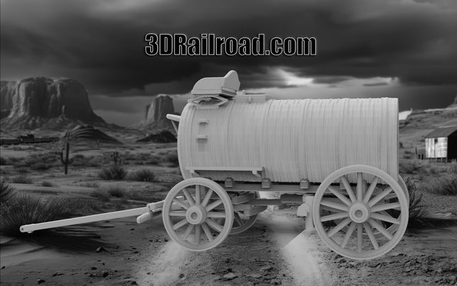 Water Wagon - Custom Sculptures 3D Printed in Grey Resin