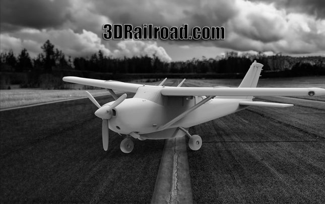 Cessna  206 - Planes - Custom Sculptures 3D Printed in Clear Resin