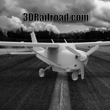 Cessna  206 - Planes - Custom Sculptures 3D Printed in Clear Resin