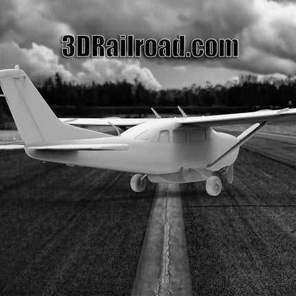 Cessna  206 - Planes - Custom Sculptures 3D Printed in Clear Resin