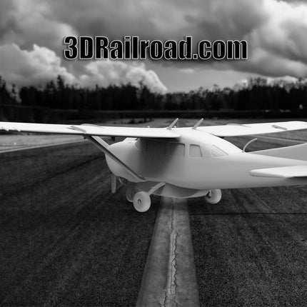 Cessna  206 - Planes - Custom Sculptures 3D Printed in Clear Resin