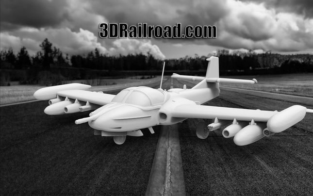 Cessna A37 Dragonfly - Planes - Custom Sculptures 3D Printed in Clear Resin