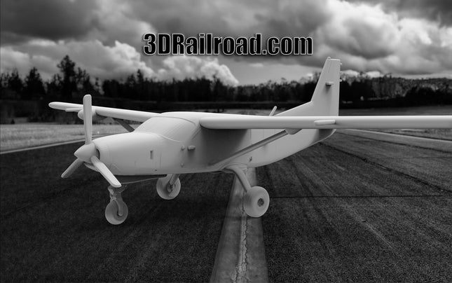 Cessna Caravan - Planes - Custom Sculptures 3D Printed in Clear Resin
