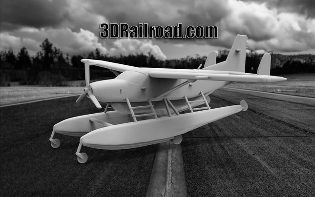 Cessna Caravan Floatplane - Planes - Custom Sculptures 3D Printed in Clear Resin