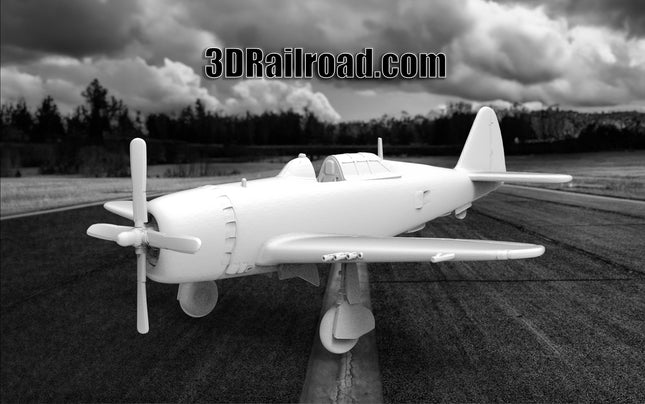 P47 Thunderbolt - Planes - Custom Sculptures 3D Printed in Clear Resin
