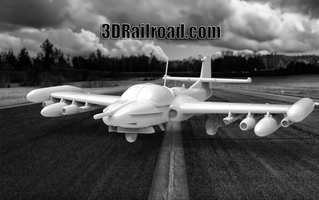 Cessna A37 Dragonfly Armed  - Planes - Custom Sculptures 3D Printed in Clear Resin