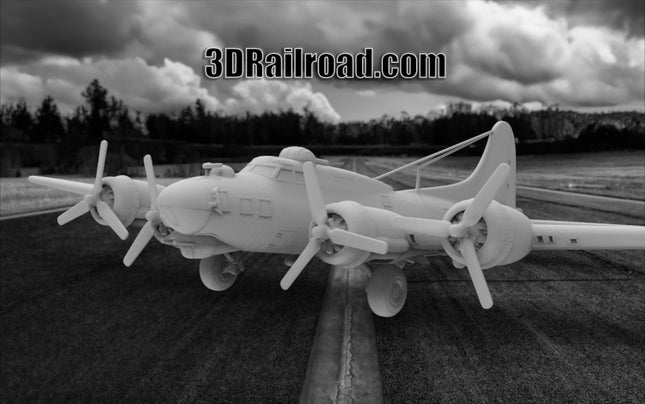 B17 - Planes - Custom Sculptures 3D Printed in Clear Resin