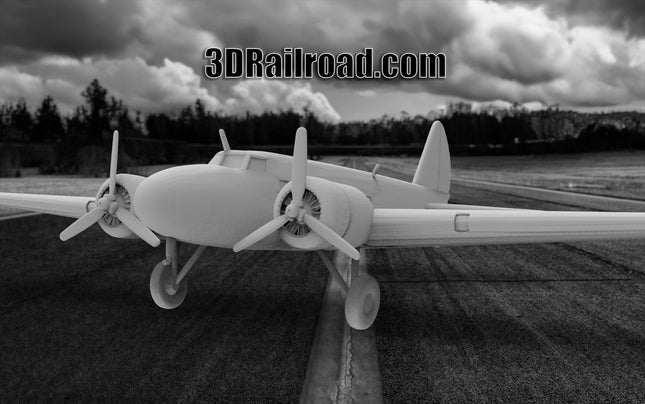 Boeing 247 - Planes - Custom Sculptures 3D Printed in Clear Resin