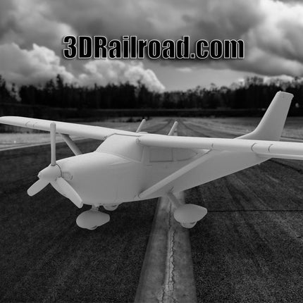 Cessna 182 - Planes - Custom Sculptures 3D Printed in Clear Resin