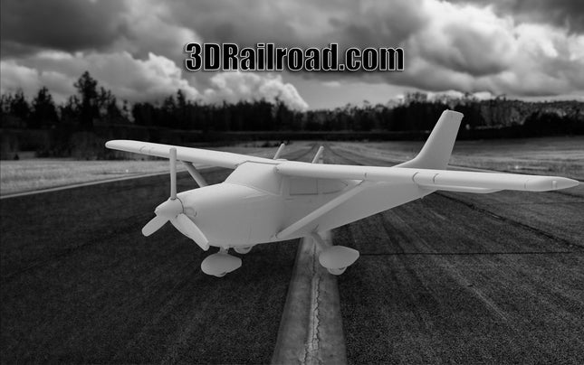 Cessna 182 - Planes - Custom Sculptures 3D Printed in Clear Resin