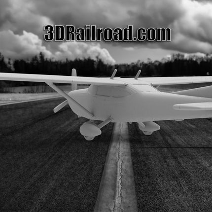 Cessna 182 - Planes - Custom Sculptures 3D Printed in Clear Resin