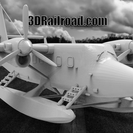 Dehaviland DH6 - Planes - Custom Sculptures 3D Printed in Clear Resin