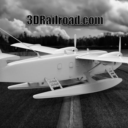Dehaviland DH6 - Planes - Custom Sculptures 3D Printed in Clear Resin