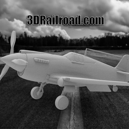 P40  - Planes - Custom Sculptures 3D Printed in Clear Resin