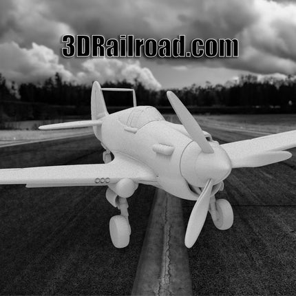 P40  - Planes - Custom Sculptures 3D Printed in Clear Resin