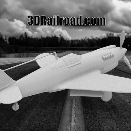 P40  - Planes - Custom Sculptures 3D Printed in Clear Resin
